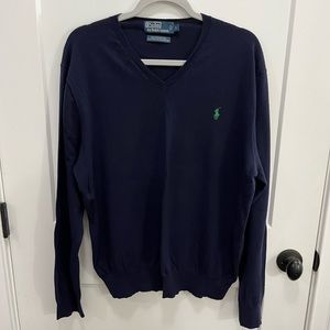 Mens polo v neck sweater size large